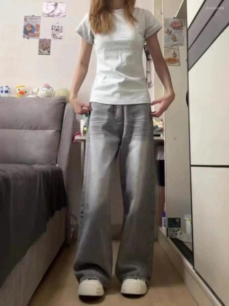 Women's Jeans Y2k Vintage Baggy Woman High Street Fashion Washed Denim Pants Harajuku Kpop Streetwear Trousers Japanese 2000s Pantalones S-2XL