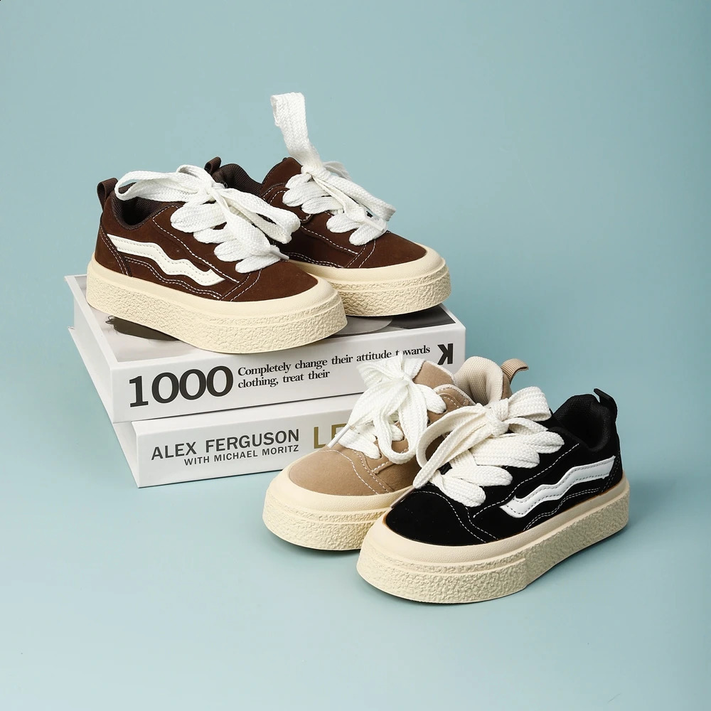 Boys And Girls Canvas Shoes Childrens School Performance Shoes Babys Children Biscuit Bottom Breathable Kids Shoes 250305