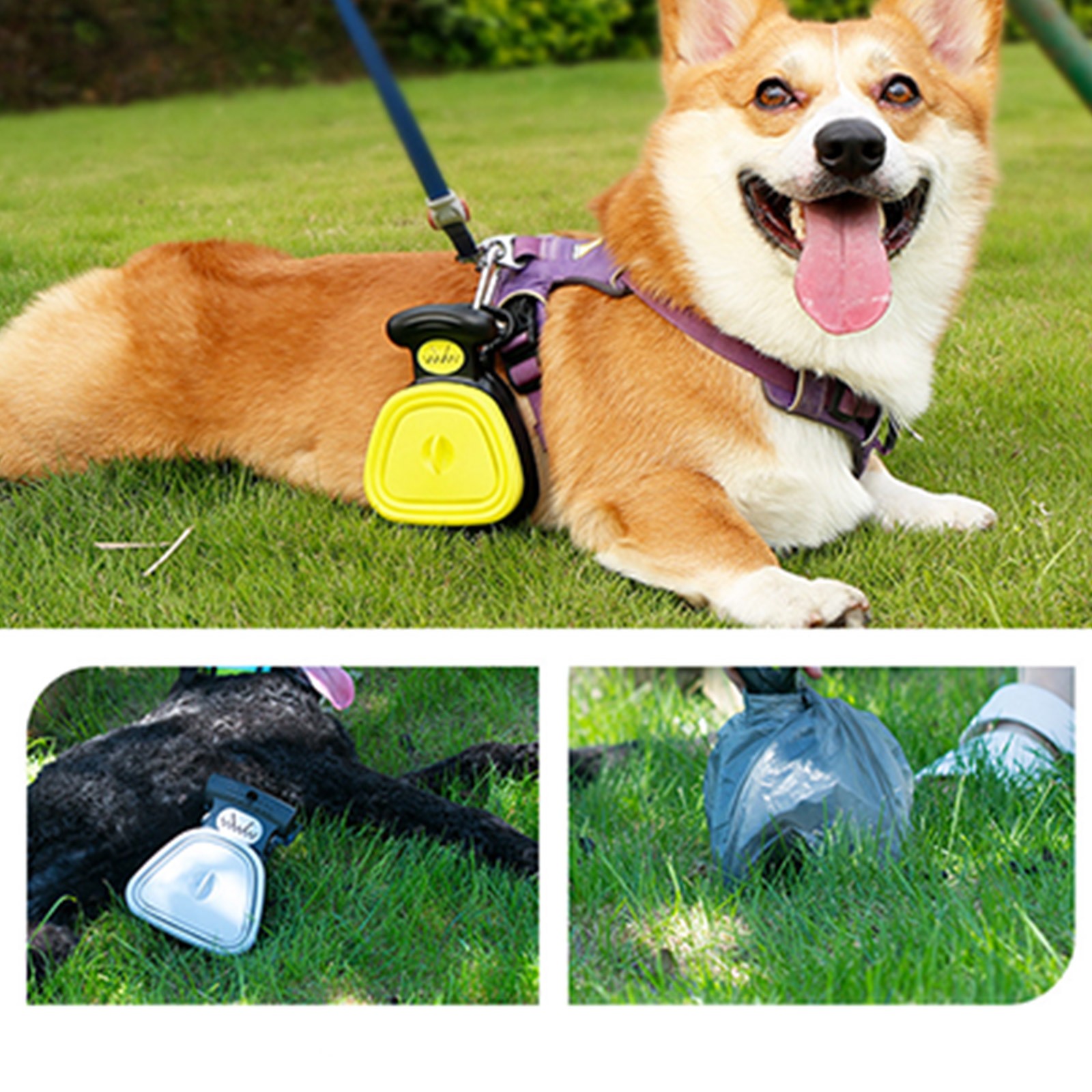 Waste Grabber, 2025 New Pet Collection Pooper Scooper, Pet Collection Pooper Scooper with Bag Attachment for Pets, Poop Scooper