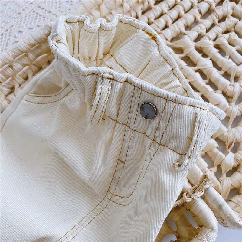 Ddmyshoesvip Boys Girls Pant Casual Trousers For Kids High Waist Solid Warm Out Jeans Children Autumn Spring M Years Pants