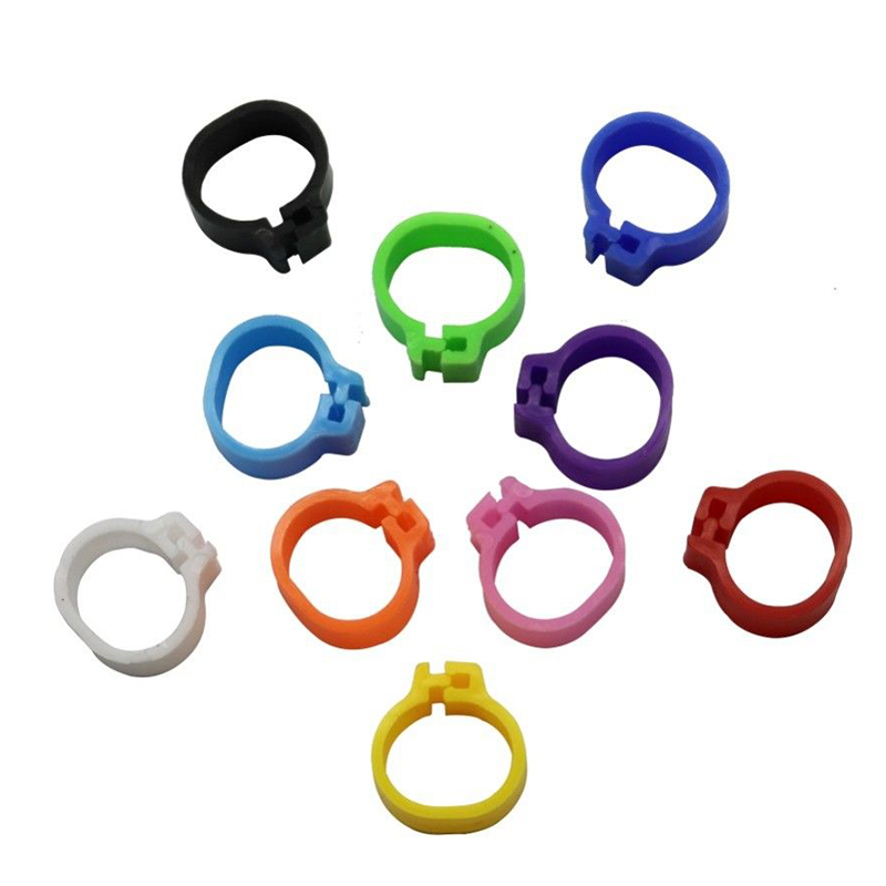 7mm Height Igeon Leg Rings Band 10mm Inner Dia. Random Racing Pigeon Leg Ring Band Birds Training Accessories Plastic