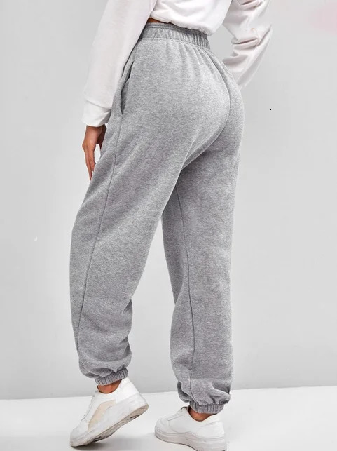 Comfortable High Waist Sweatpants for Women Stretchy and Soft Everyday Pants with Elastic Waistband 250304