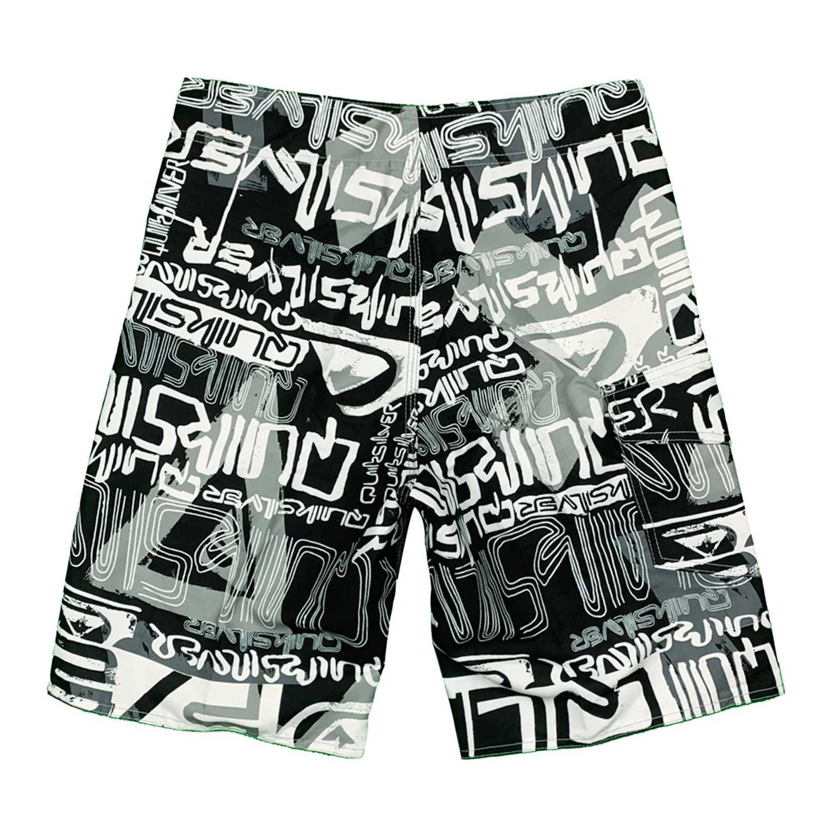 Mens Beach Pants Print Quick Drying Shorts Fashion Leisure Fitness Sports Trousers Plus Size Five Surf Shorts For Man SummerXJ250304