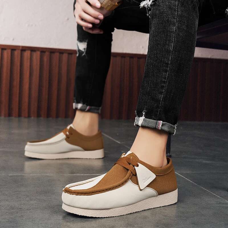 New Arrival Vintage Casual For Slip On Suede Sneakers Men Comfortable Walking Mens Boat Shoes Chaussures Homme