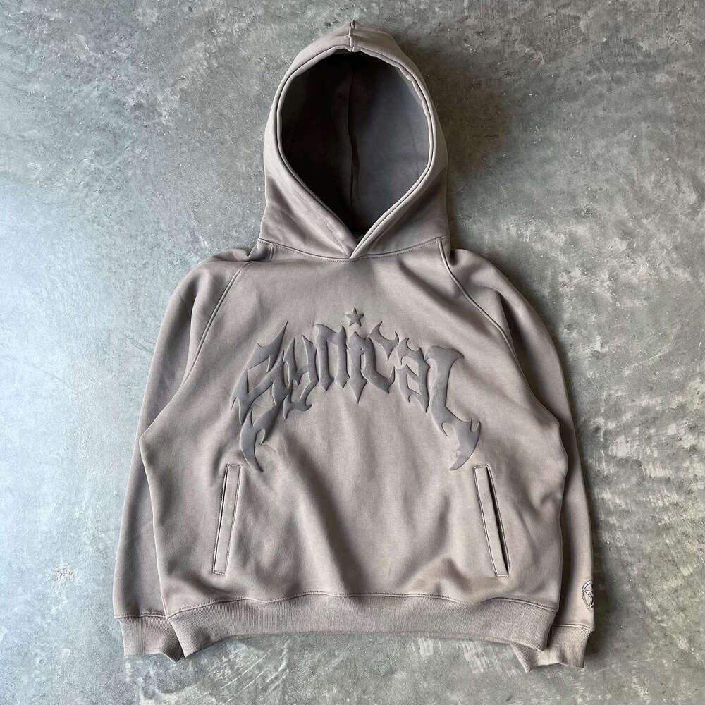 Autumn/Winter New Product American Gothic Letter Star Printed Hoodie Trendy Men's and Women's Casual Coat gift for man
