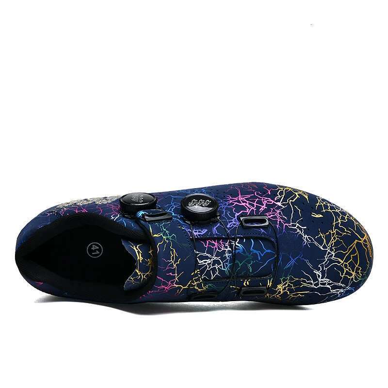New Professional Men Locking Booster Breathable Double Knob Buckle Women SPD Hard-Soled Road Cycg Shoes