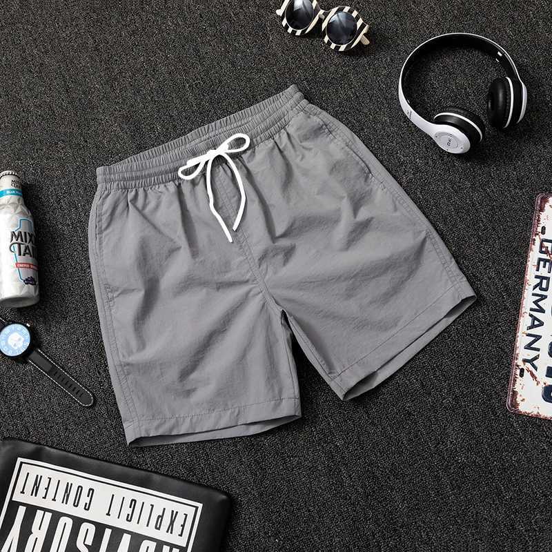 Mens solid color casual sports shorts quick dry surfing beach board elastic waist Bermuda mens surfing shorts size 2XS-6XLXJ250407