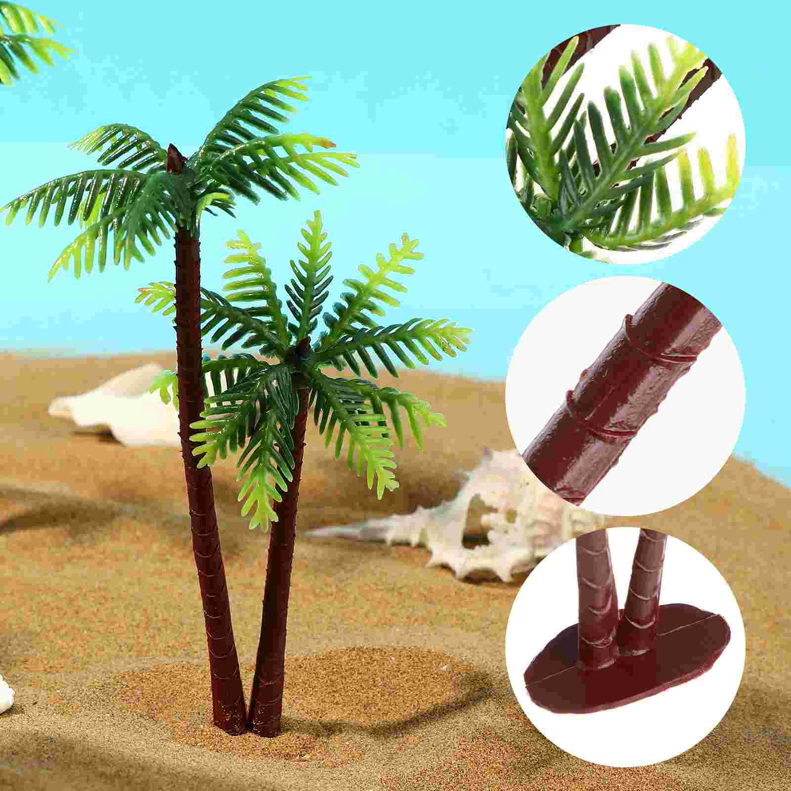 Inflatable Faux Plant Palm Trees Decorations Fish Tank Micro Landscape Artificial