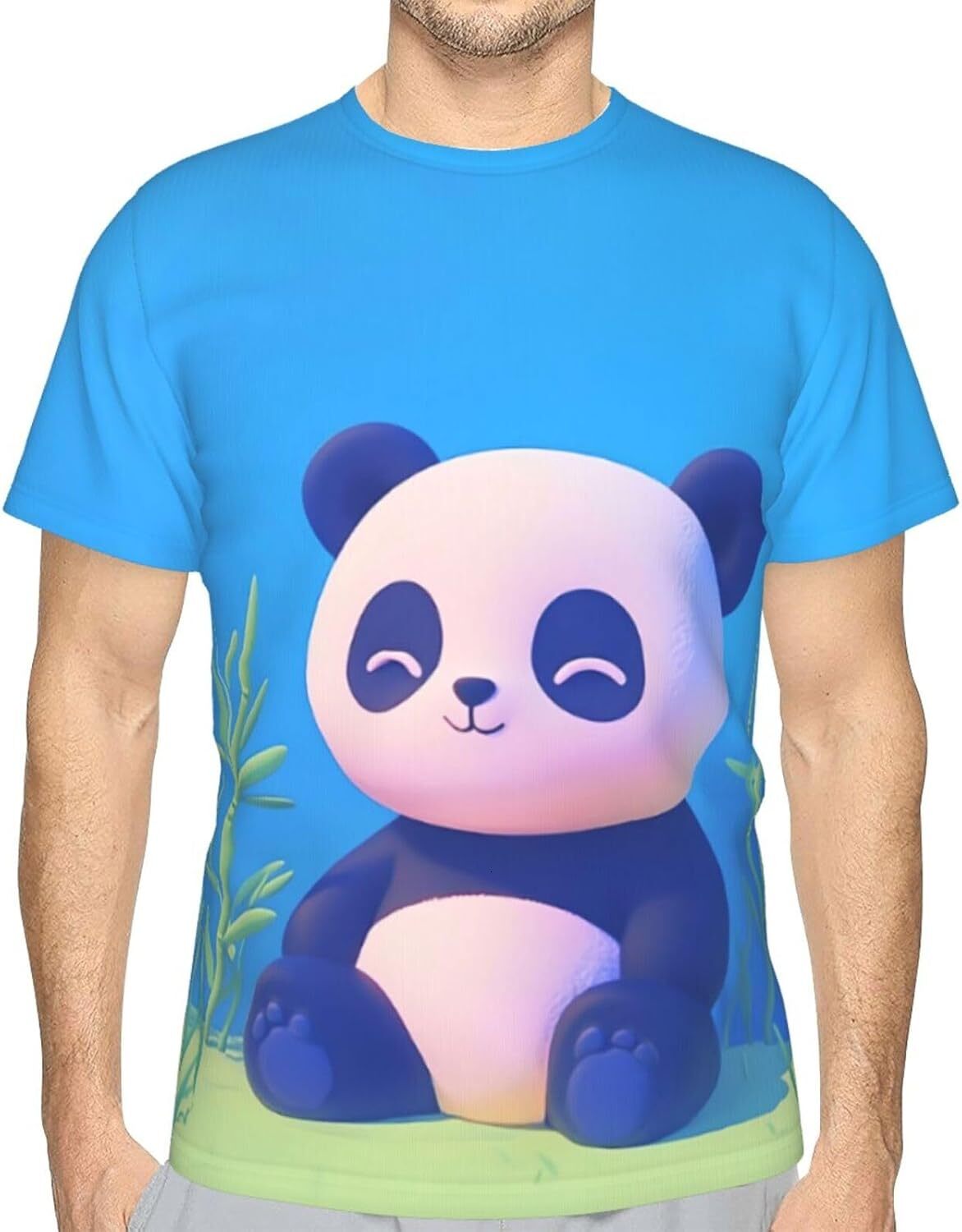 Mens T shirt Cute Animals 3D Printed Graphic T-Shirt for Men & Women - Cartoon Panda Soft Casual Trendy Summer Tops Tee tee Casual tops summer clothes