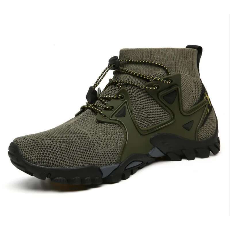 Shoes for Men Walking 2025 Summer New High Top Boots Breathable Mesh Mountaineering Outdoor Comfortable Leisure Travel Sneakers