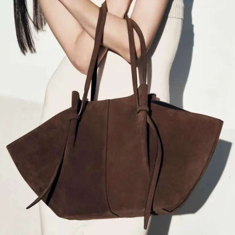 YUZEFI Korea Niche Shoulder Mochi Suede Matte Large Capacity Portable Tote Bag