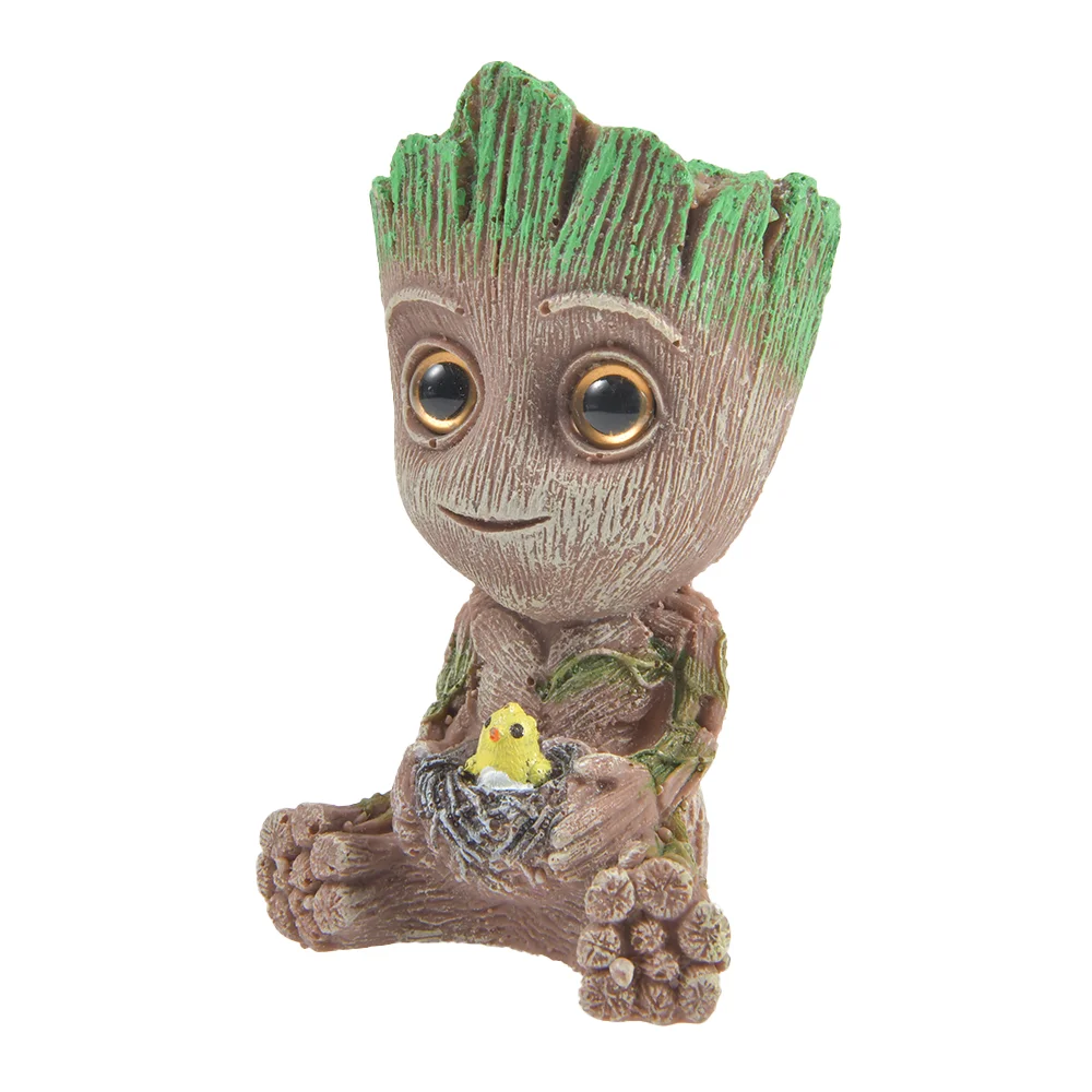 Cute Tree Groot Fish Tank Oxygen Pump Bubble Stone Ornaments Aquarium Decoration Fish Tank Accessories