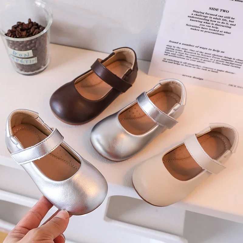 Autumn Childrens Shoes Mary Jane Soft Microfiber Kids Flats Dance Shoes Spring Non-slip Baby Girls Student-shoesT250306
