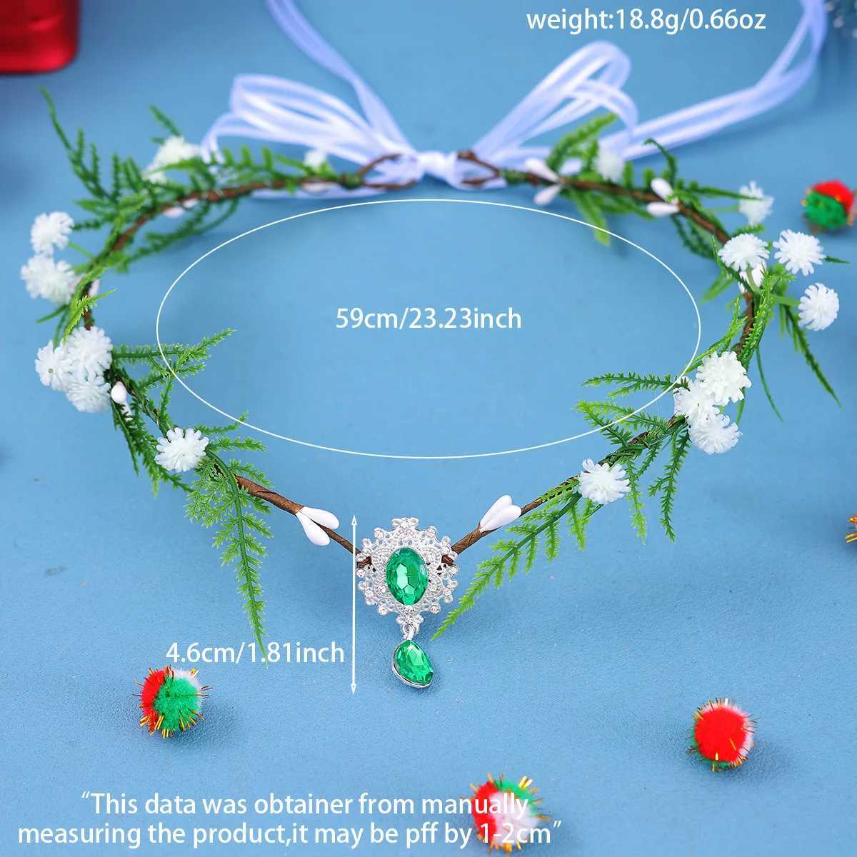 Retro Elf Costume Accessories Woven Forest Garland Judge Eyebrow Pendant Role-playing Party Elf Accessory X250306