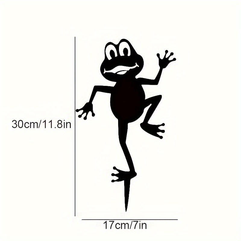 1 Piece Metal Frog Ground Plug Decorative Art Silhouette Garden Patio Decoration Garden Stake Figurine Unique Patio Art