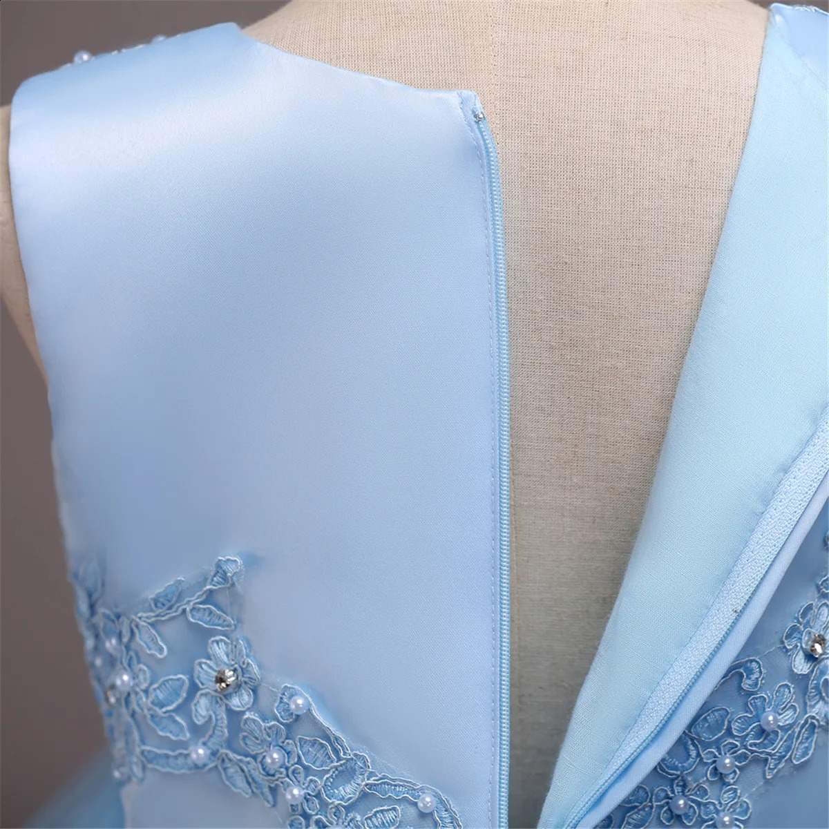 Girls Puffy Princess Sleeveless Beaded Flowers Embroidery Tulle Lace Tutu Dress For Evening Birthday Party Kids Clothes #584 250305