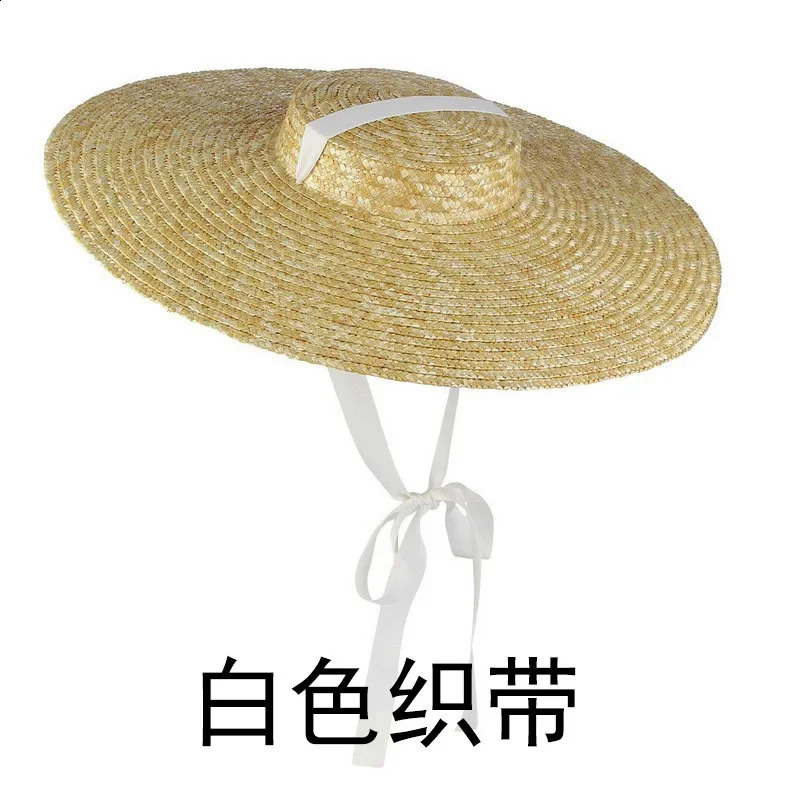 Wide Brim Straw Hat for Women Summer Woven SunHat Oversized Brim Beach Hat Holiday Children Summer Casual Sun Visor Caps 250303