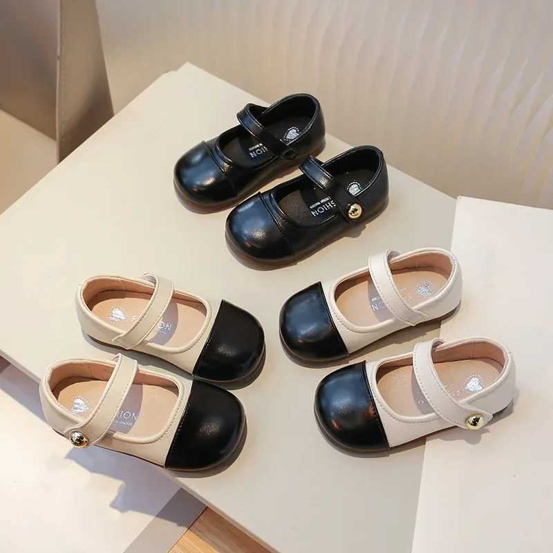 Girls Shoes Childrens Princess Small PU Leather Shoes 2024 Spring Autumn New Mary Jane Flats Baby Fragrant Dance FootwearT250306