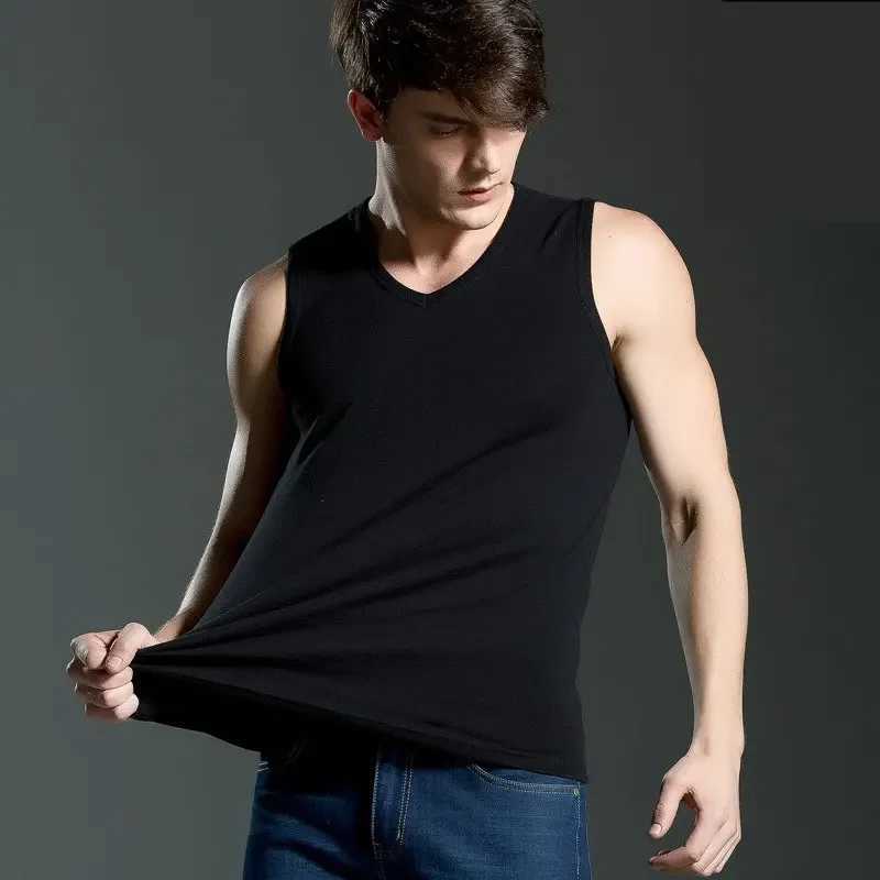 Pure Cotton 100% Mens Tank Top MRMT 2025 Brand New Wide Shoulder Men Vest Sleeveless Exercise Tops For Male Elastic Mans VestT250318