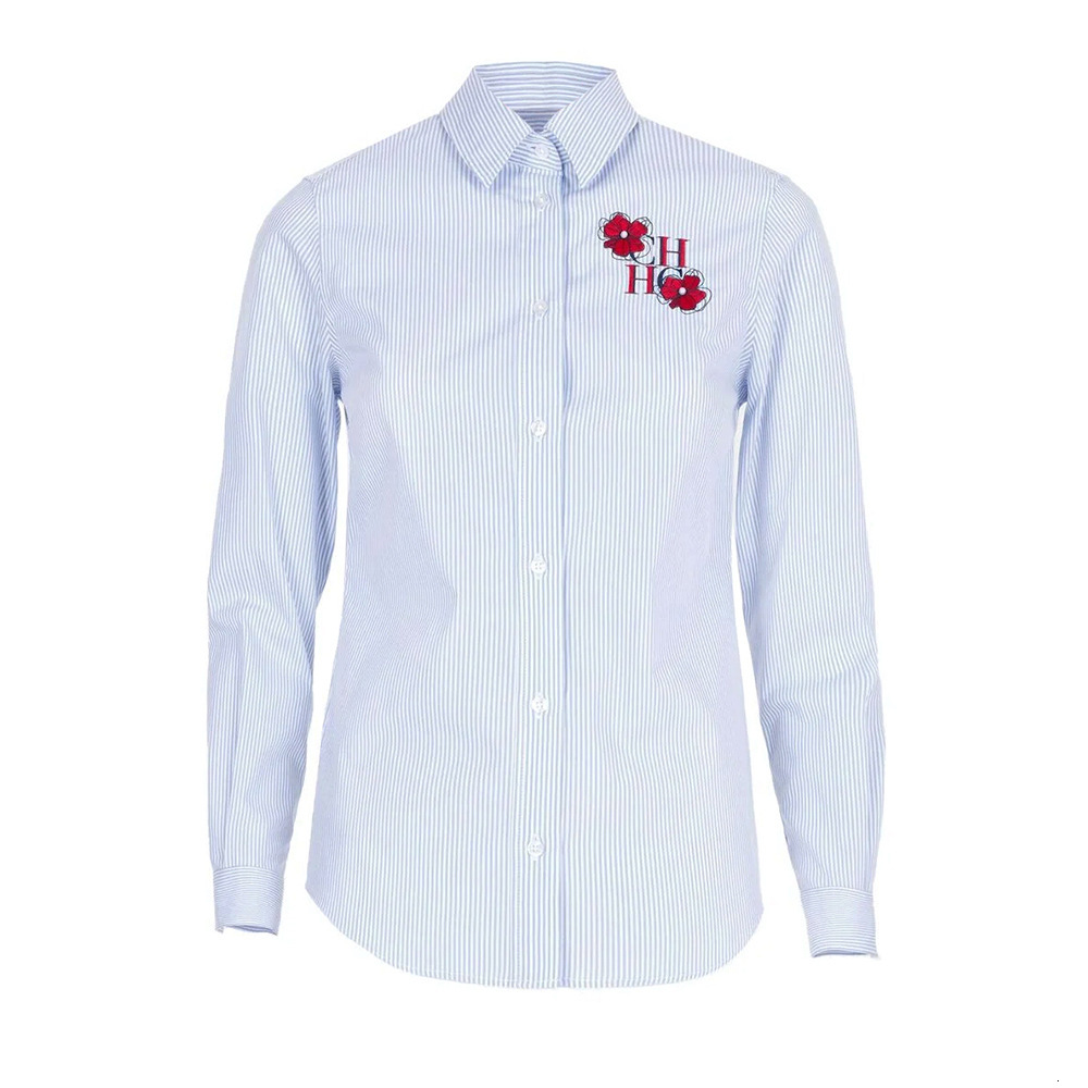 CHCH Classic Trendy Long Sleeve Fashion Versatile Top Polo Collar Women's Shirt