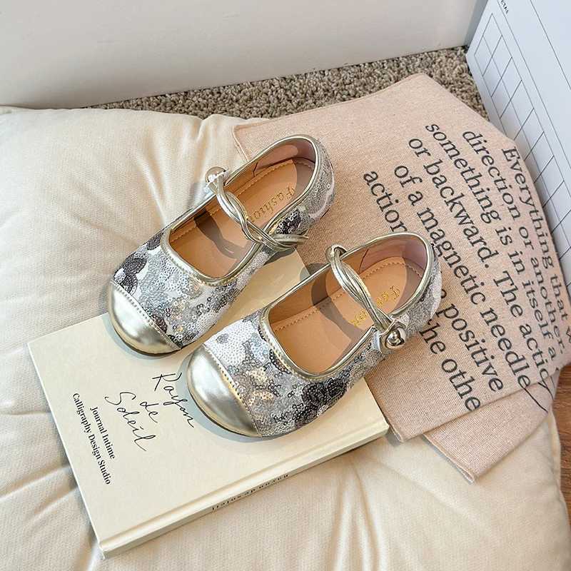 Children Mary Jane Leather Princess Shoes for Girls 2024 Spring New Soft Sole Party Sweet Shallow Mouth Cute Baby Single ShoesT250306