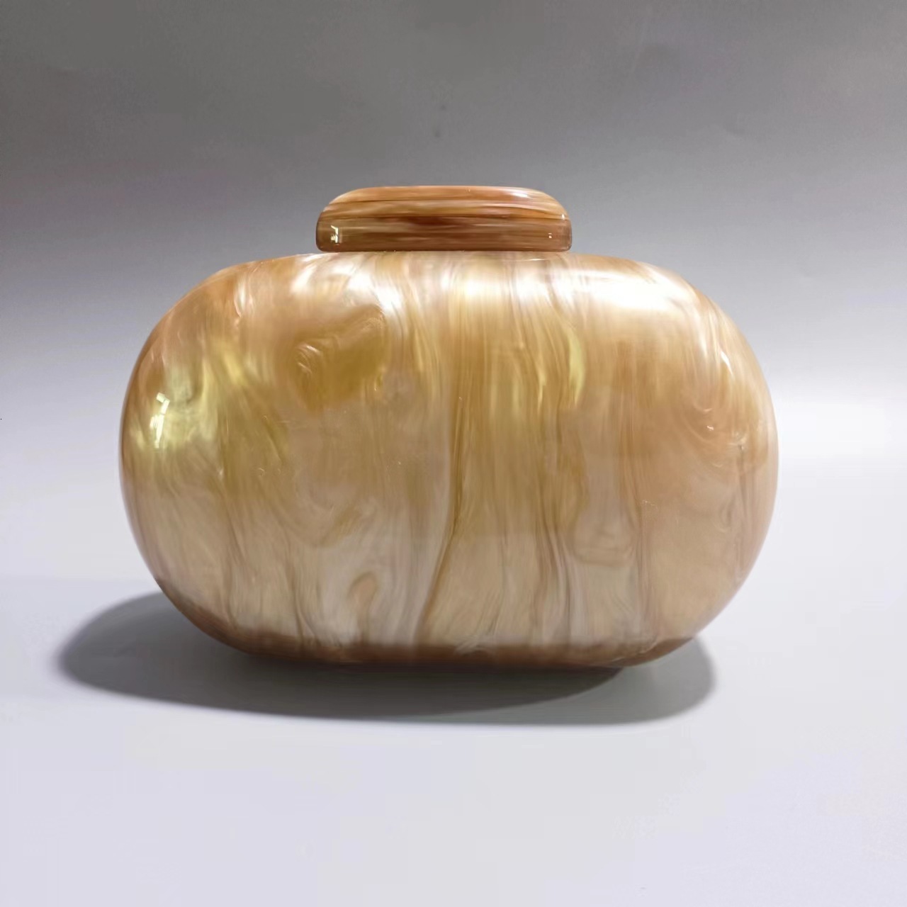 Women's New Elliptical Shell Goose Egg Fashion Evening Single Shoulder Diagonal Straddle Bag Vintage lucite evening bag