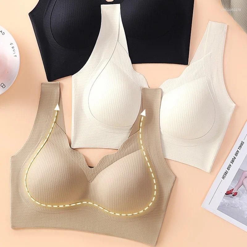 Bras 2Pcs/Set Seamless For Women Padded Underwear Wireless Bralette Breathable No Steel Ring Fitness Sexy Lingerie