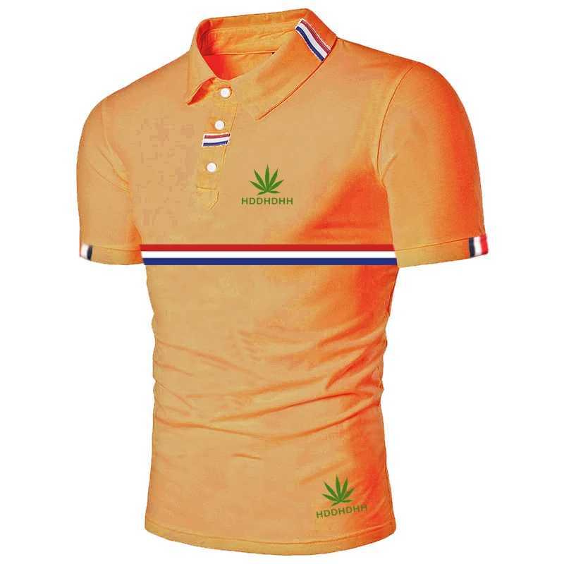 HDDHDHH Brand Printed Polo Striped Decorative T-shirt Lapel Clothing Shirts Short Sleeve For Men Casual Solid Color Top X250306