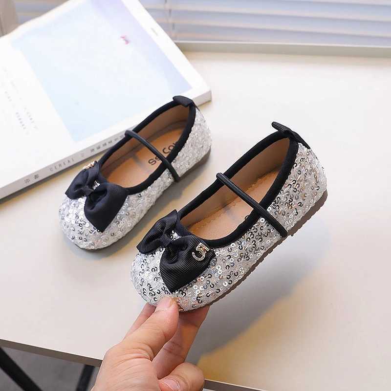 Bow-knot Girls Shoes Kids Shoes Dance Party Baby Shoes Casual Flats Children Footwear 1-6 Years Toddlers Infants Fashion AutumnT250306