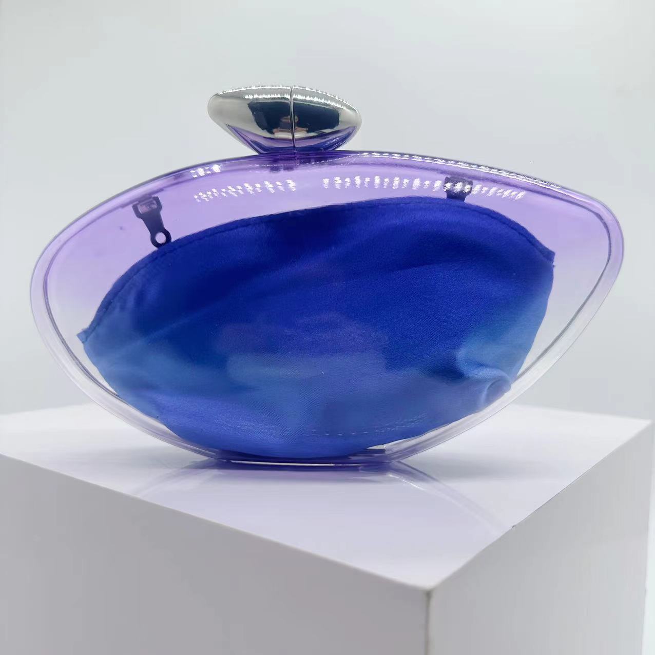 New Transparent Women, Trendy Simple Bag, Handheld Bag For Women Vintage lucite evening bag