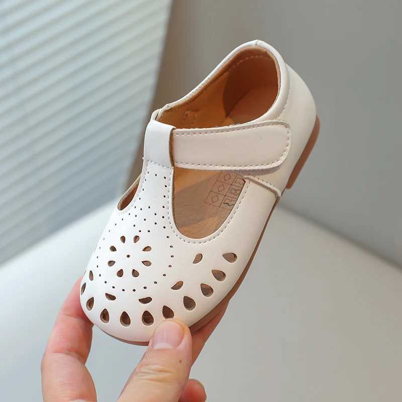 Girls Daily shoe Hook-loop Solid Colors Round Toe Shallow All-match Kids Flat Shoe Anti-slippery Stylish Comfy Children ShoeT250306