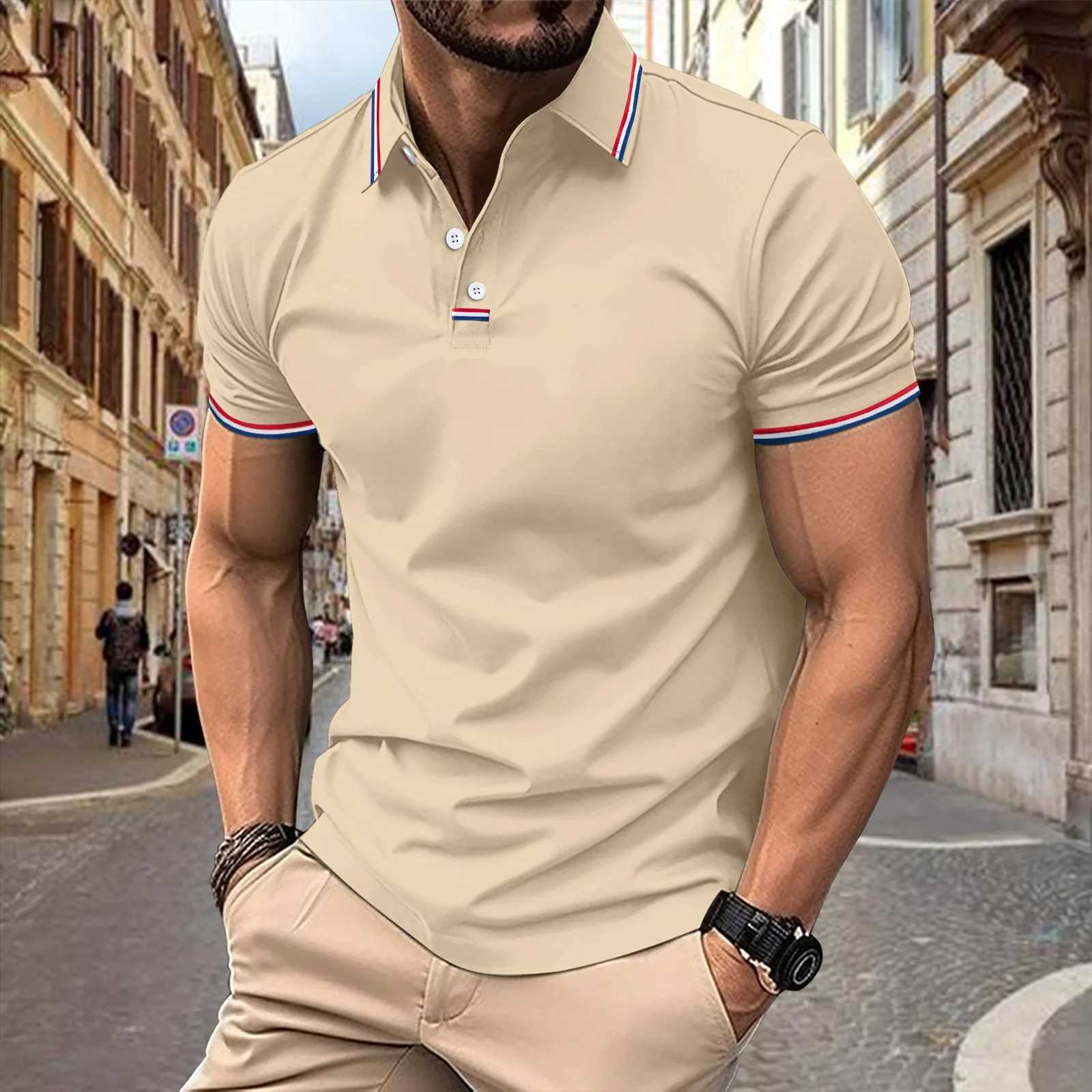 Outdoor New Summer Best-selling Men Comfortable Breathable Quick Drying Shirt T-shirt POLO Travel Business Fashion Sports X250306