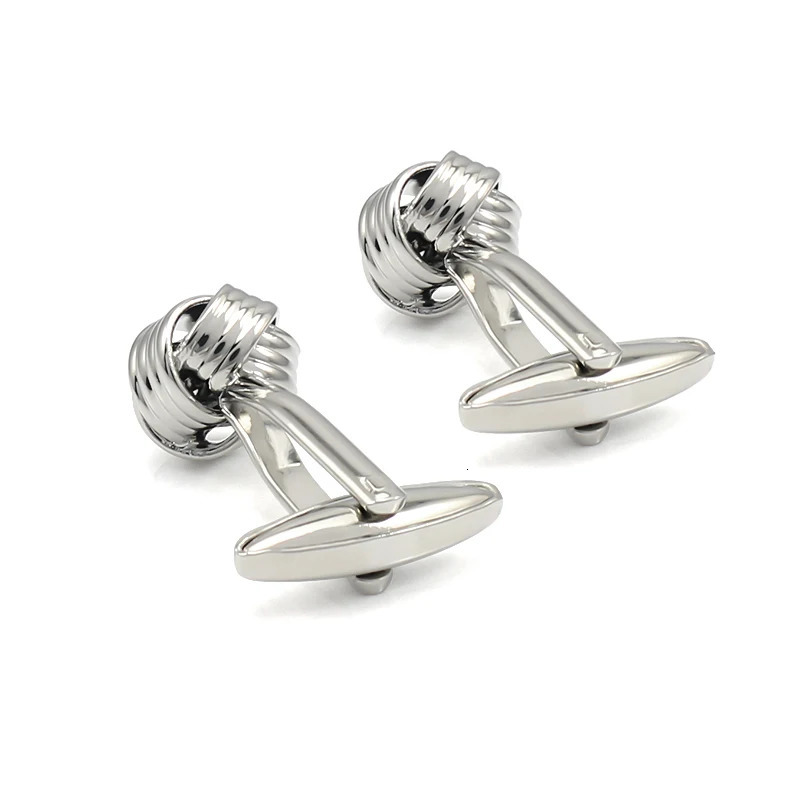 High-End Fashion Mens Shirts Cufflinks Geometric n Silver Color Round Groom Wedding French Cuff link Fathers Day 250227
