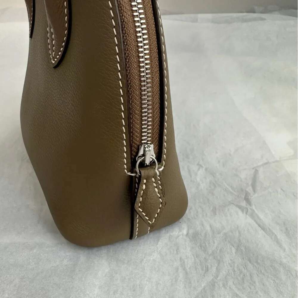 VOAETEC Mini Semi-Handmade Hand-Sewn Wax E Bowg Shell Saddle Bag Leather Fashion Versatile Oblique Span Handbag