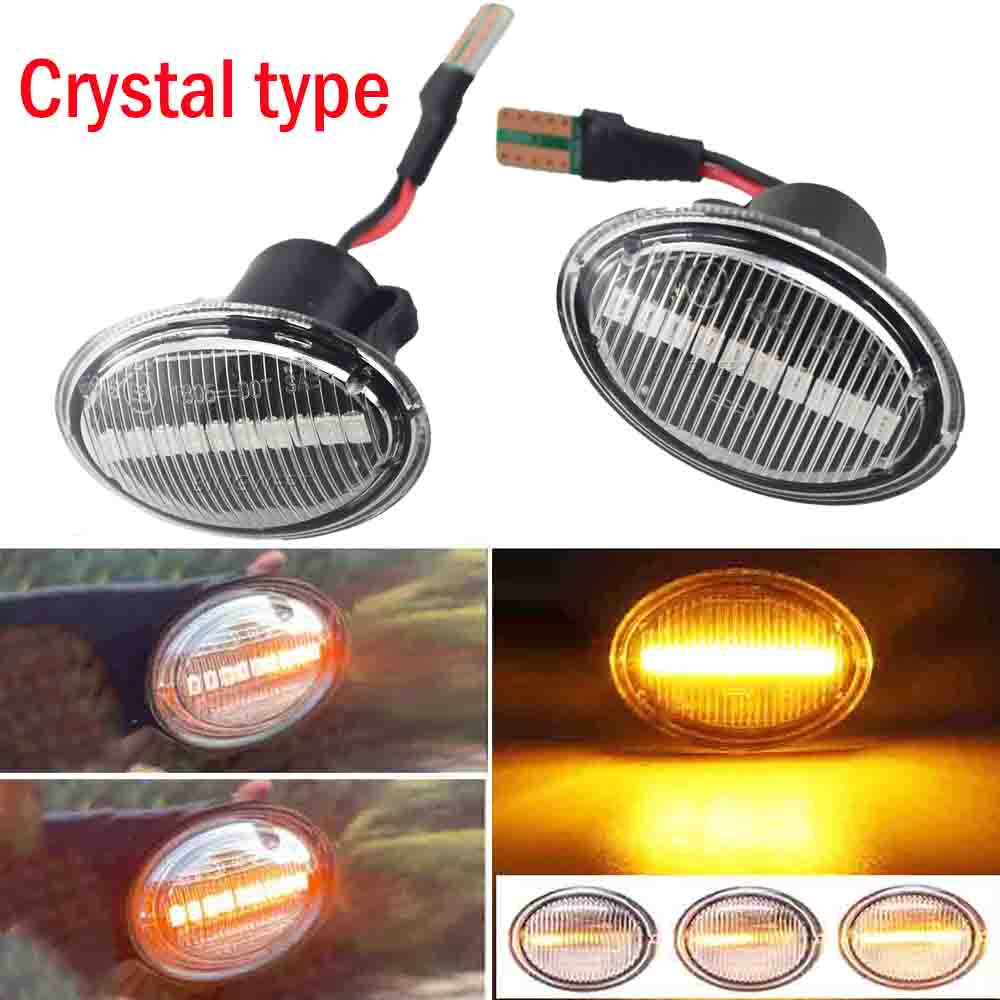 New Side Marker Lights Turn Signal For FIAT 500 500C 500L LED Dynamic Lamps For Abarth 500 595 695 Car Fender Lights