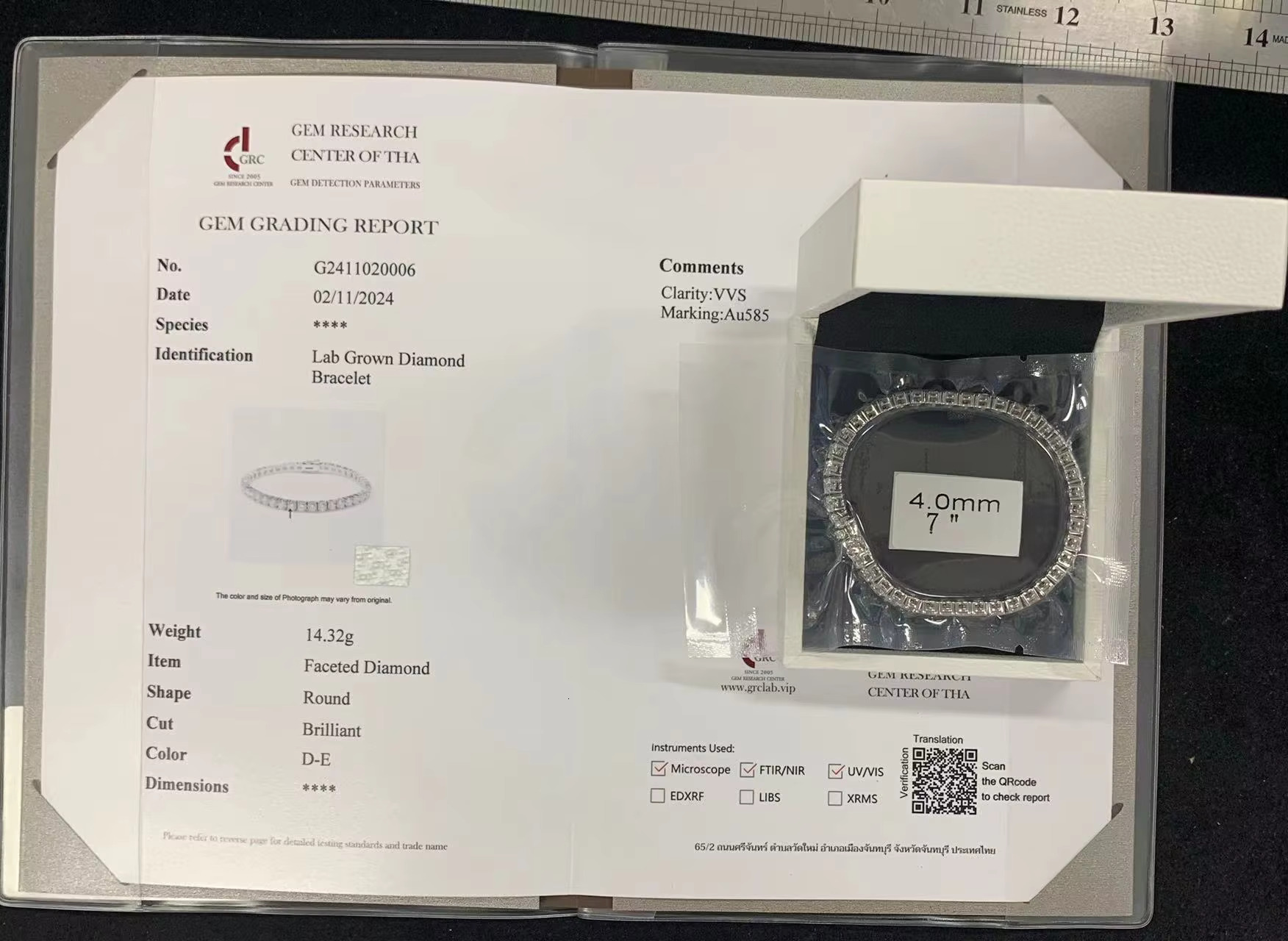 Custom 10K Gold Tennis Bracelet Iced Out 2MM 3MM 4MM 5MM VS1 IGI GIA Certified HPHT/CVD Lab Grown Diamond Tennis Chain