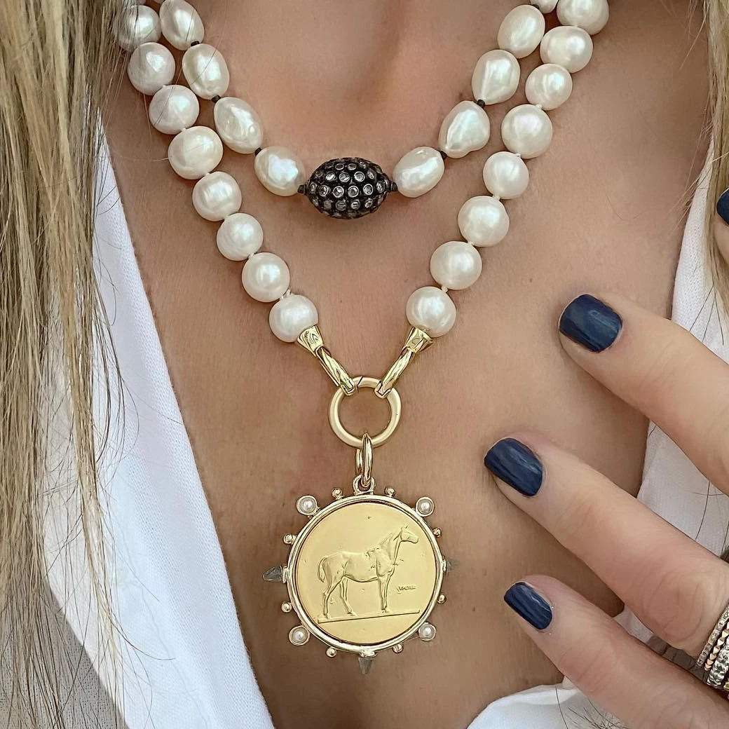 WomanS Ancient Coin charm Pendant Necklace Athena Original n Gift For Woman Vintage Accessories Fine Jewelry 250227