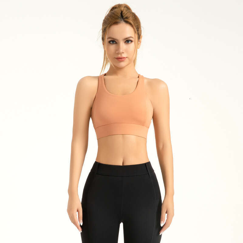 Special Zone Hole Feeling Yoga Breathable Back Buckle High Strength Shockproof Gathering Sports Bra KLMY