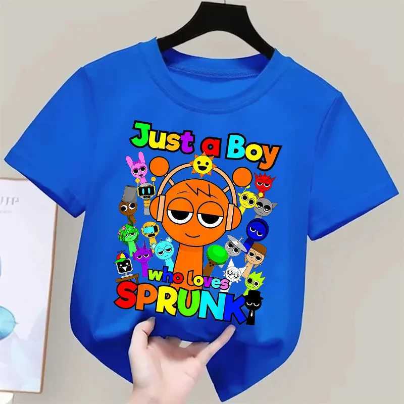 Kids T Shirts Game Sprunki Incredibox Cartoon Print Boys T shirt Summer Casual Short Sleeve Baby Girls Clothes Children Tee TopsT250306