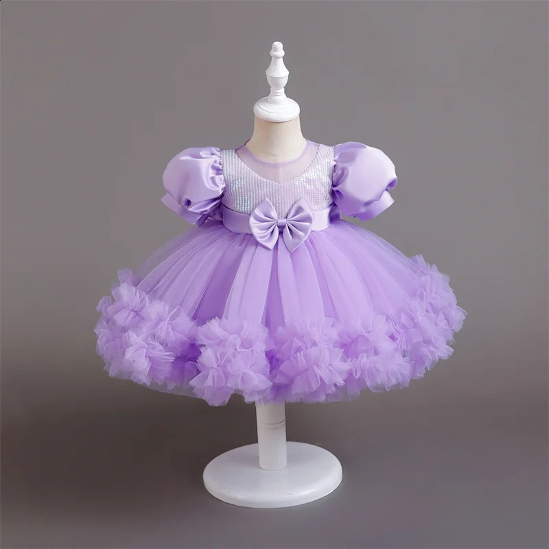0-5 Years Mini Gown For Party Birthday Flower Girl Dresses Toddler Girls Costume Baby Girls Princess Dress 250305