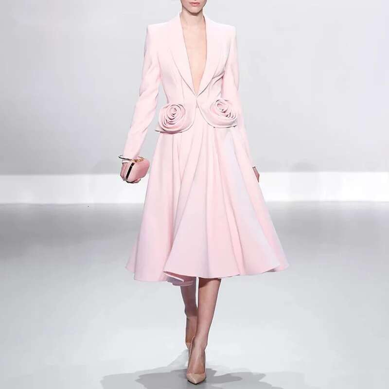 Elegant Two Piece Set For Women Shawl Collar Long Sleeve Spliced Appliques Top High Waist A E Skirt Slim Sets