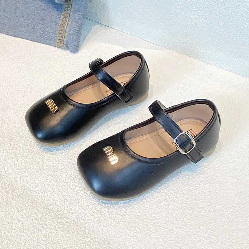 Girls Leather Shoes 2024 Spring Autumn New Soft Sole Small Girls Princess Single Shoes Childrens Performance Shoes J173T250306