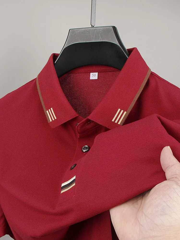 luxury Mens short sleeved T-shirt designer summer lapel business casual high-end mens polo shirt pure cotton New Korean top X250306