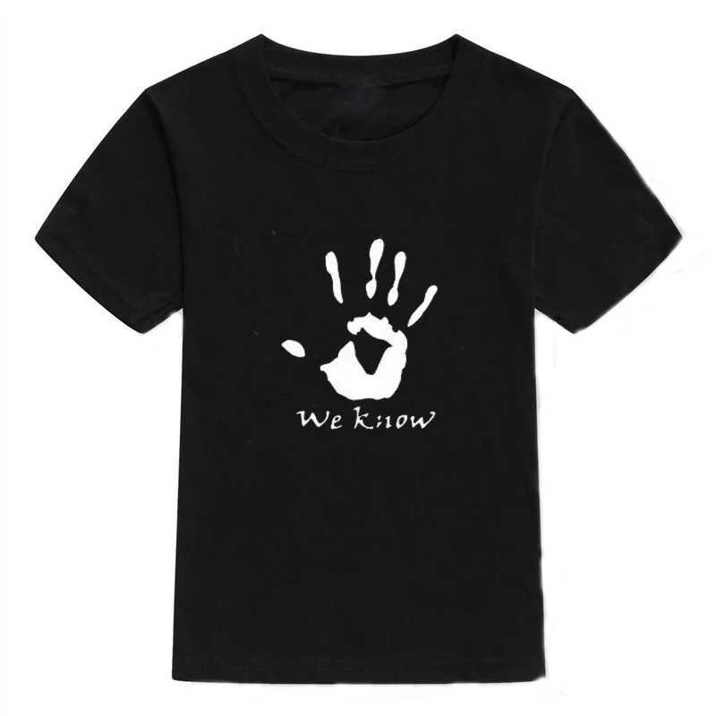 New T-Shirt Boys Clothes Girls Clothes Pure Cotton Fashion Casual Characteristic Printing Black White Gray Three-Color T-ShirtT250306