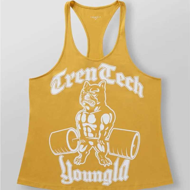 New Gym Tank Top Summer Brand Cotton Sleeveless Shirt Casual Fashion Fitness Stringer Running Vest Men bodybuilding ClothingT250306