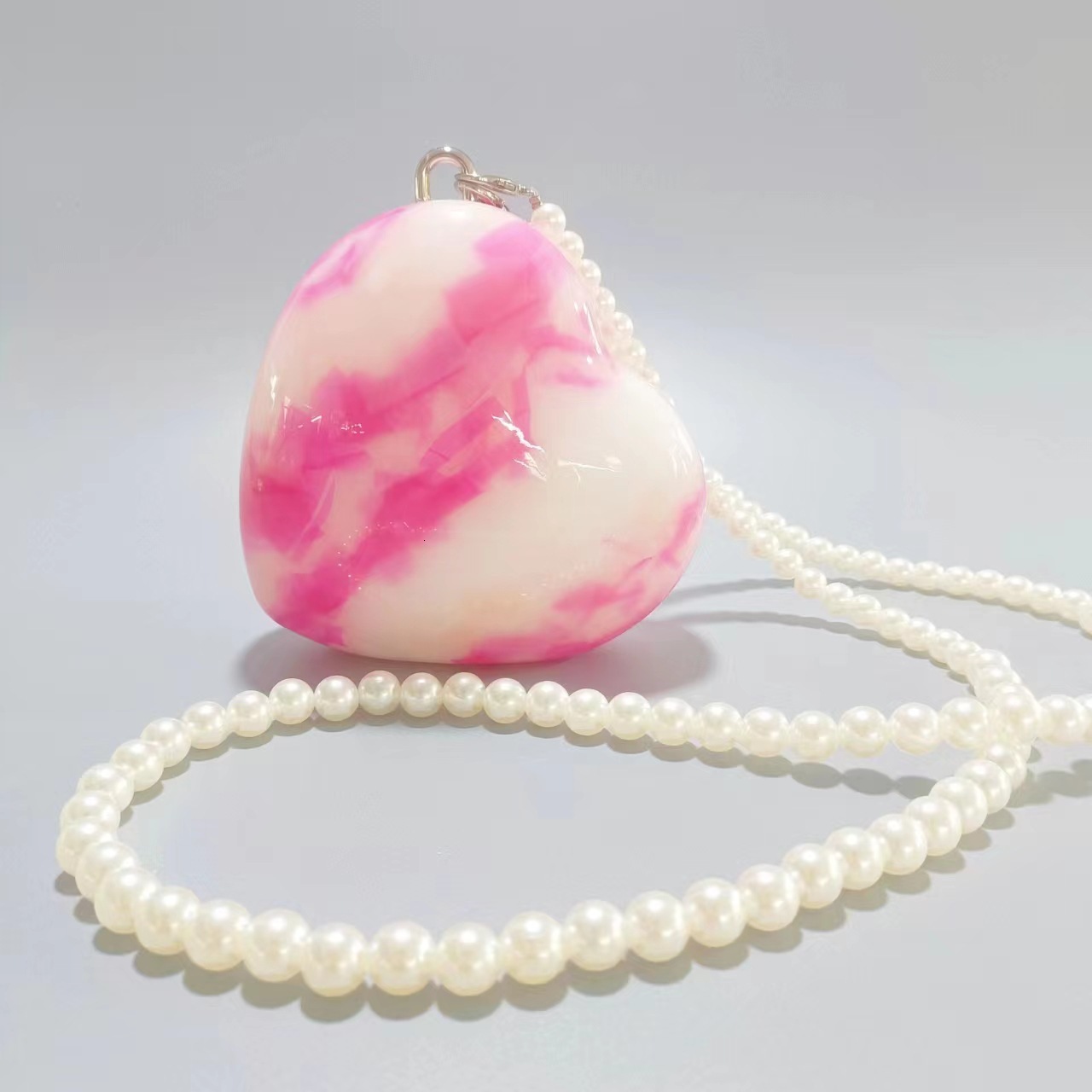 Women's New Fashion Love Bag Single Shoulder Diagonal Cross Vintage lucite evening bag