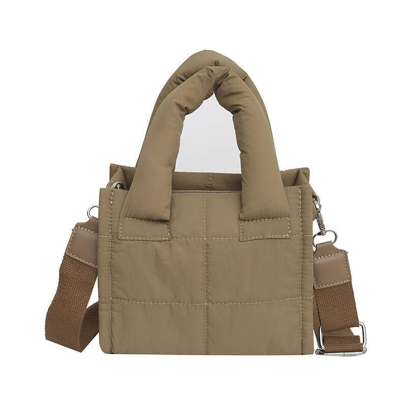 New Tote Women, Lightweight Down Cotton Handbag, Korean Edition Mini Single Cross Shoulder Small Square Bag For Women