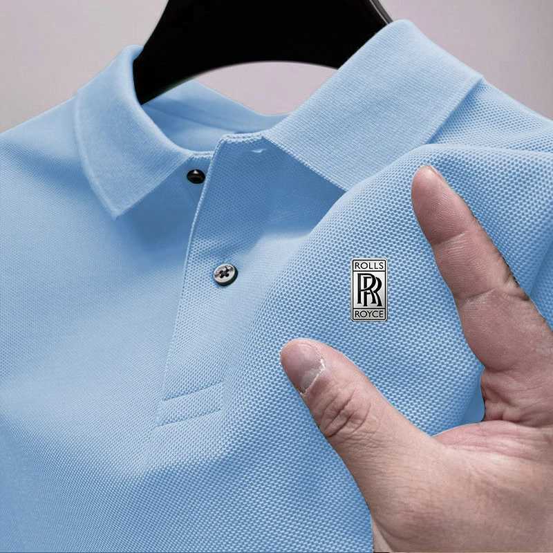 New Light Luxury Light Mature Casual Mens Sports Retro Style T-shirt Fashionable Outdoor Thick Long Sleeve Polo Shirt X250306