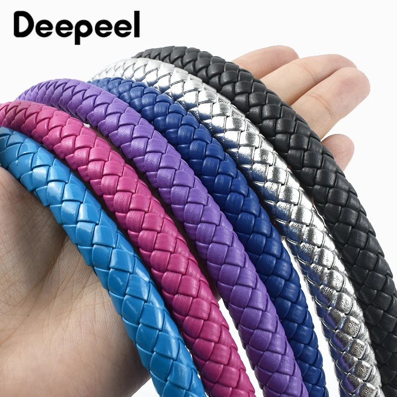 2Pcs 30-60cm Womens Bags Strap Weave Leather Rope Handles Handbag Shoulder Straps DIY Handmade Replace Chain Bag Accessories 250228