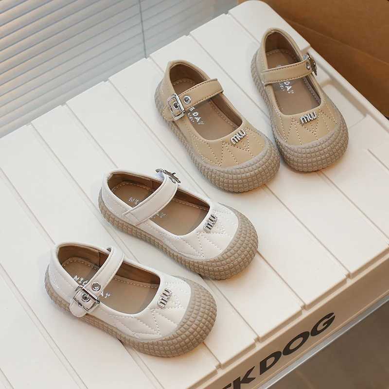 Girls Rhinestones Shoes 2024 New Fashion Spring Autumn Kids Children Buckle Comfortable Princess Soft Rubber Causal Shoes BabyT250306